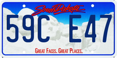 SD license plate 59CE47