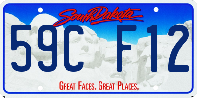 SD license plate 59CF12