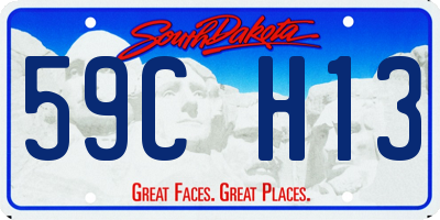 SD license plate 59CH13