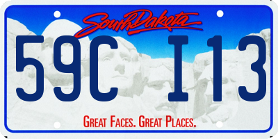 SD license plate 59CI13