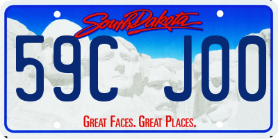 SD license plate 59CJ00