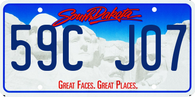 SD license plate 59CJ07