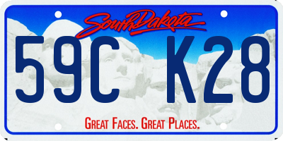 SD license plate 59CK28