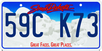 SD license plate 59CK73