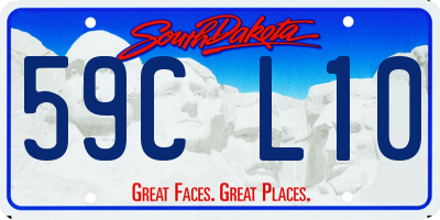 SD license plate 59CL10
