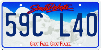 SD license plate 59CL40