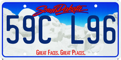 SD license plate 59CL96