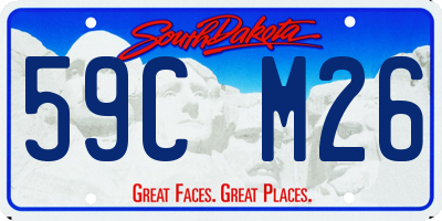 SD license plate 59CM26