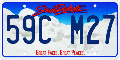 SD license plate 59CM27
