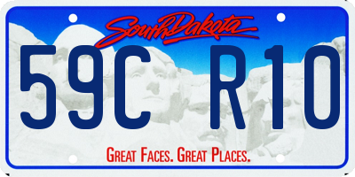 SD license plate 59CR10