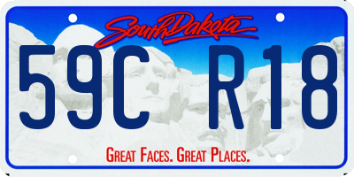 SD license plate 59CR18