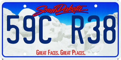 SD license plate 59CR38