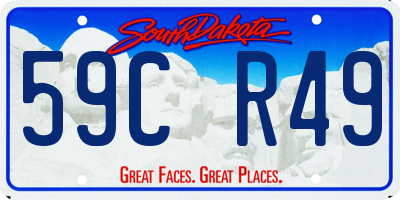 SD license plate 59CR49
