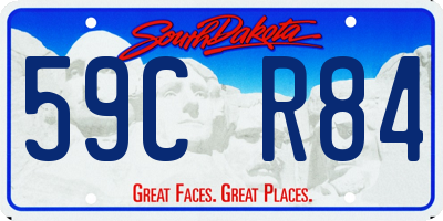 SD license plate 59CR84