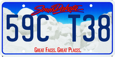 SD license plate 59CT38