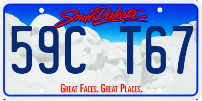 SD license plate 59CT67