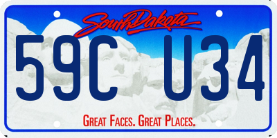SD license plate 59CU34