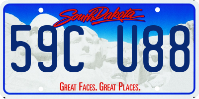 SD license plate 59CU88