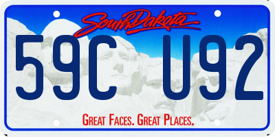 SD license plate 59CU92
