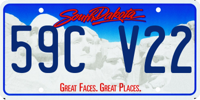 SD license plate 59CV22