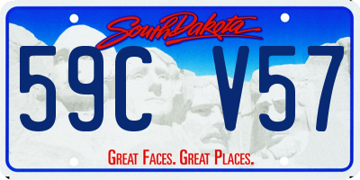 SD license plate 59CV57