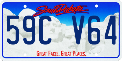 SD license plate 59CV64