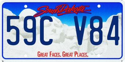 SD license plate 59CV84