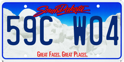 SD license plate 59CW04