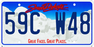 SD license plate 59CW48