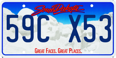 SD license plate 59CX53