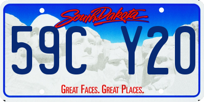 SD license plate 59CY20
