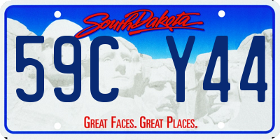 SD license plate 59CY44