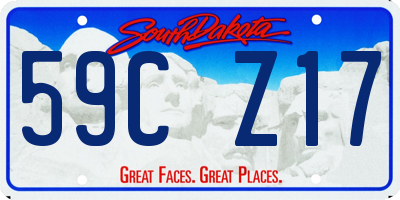 SD license plate 59CZ17