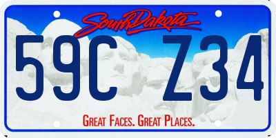 SD license plate 59CZ34