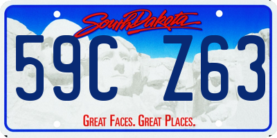 SD license plate 59CZ63