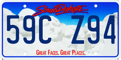 SD license plate 59CZ94