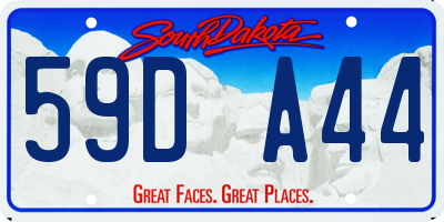 SD license plate 59DA44