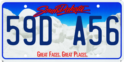 SD license plate 59DA56