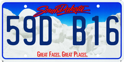 SD license plate 59DB16