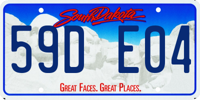 SD license plate 59DE04