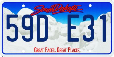SD license plate 59DE31