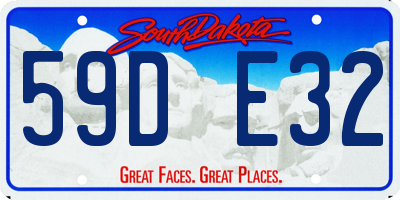 SD license plate 59DE32