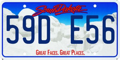 SD license plate 59DE56