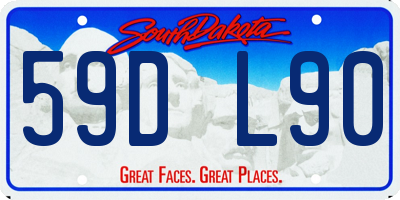 SD license plate 59DL90