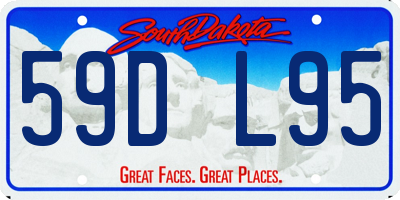 SD license plate 59DL95