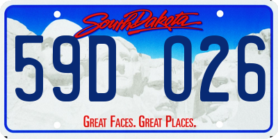 SD license plate 59DO26