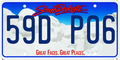 SD license plate 59DP06
