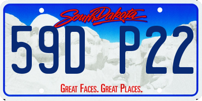 SD license plate 59DP22