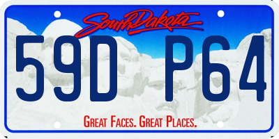 SD license plate 59DP64