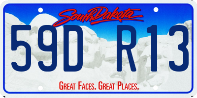 SD license plate 59DR13